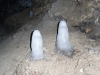 Eis-Stalagmiten in der Kelle-Grotte